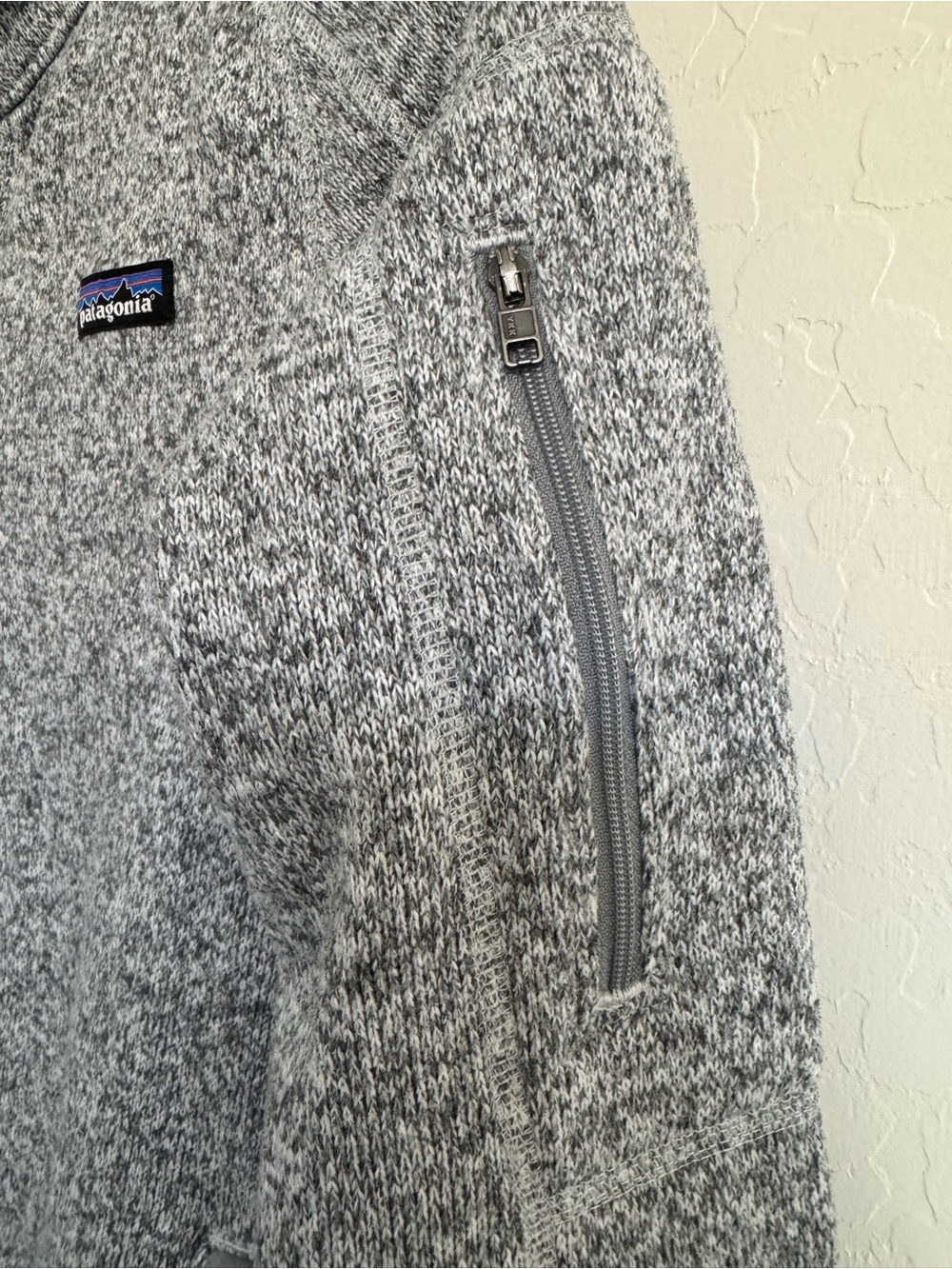 Patagonia Better Sweater Full Zip Fleece Jacket Birch White / Grey - Picture 5 of 10